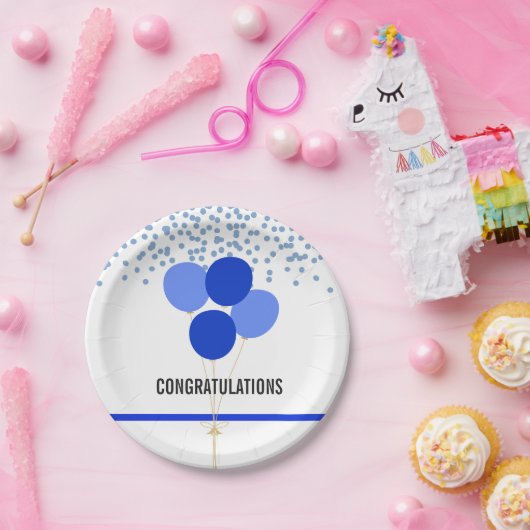 Politiepartij Gefeliciteerd White Papieren Bordje (Feest)