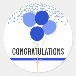 Politiepartij Gefeliciteerd White Ronde Sticker