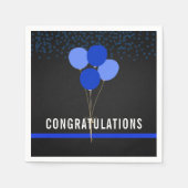 Politiepartij thema gefeliciteerd servet (Voorkant)