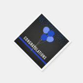 Politiepartij thema gefeliciteerd servet (Hoek)