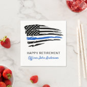 Politiepartij Thin Blue Line Flag Retirement Servet (Insitu)