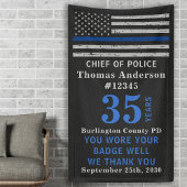 Politiepartij Thin Blue Line Flag Retirement Spandoek