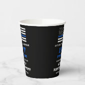 Politiepartij Thin Blue Line Happy Retirement Papieren Bekers (Links)