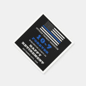 Politiepartij Thin Blue Line Happy Retirement Servet (Hoek)