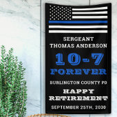 Politiepartij Thin Blue Line Happy Retirement Spandoek