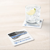 Politiepartij Thin Blue Line Retirement Kartonnen Onderzetters (Insitu)