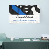 Politiepartij van de Thin Blue Line Flag Afstudere Spandoek (Beurs)
