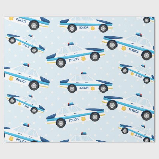 Politiepatroon Cadeaupapier (Vlak)