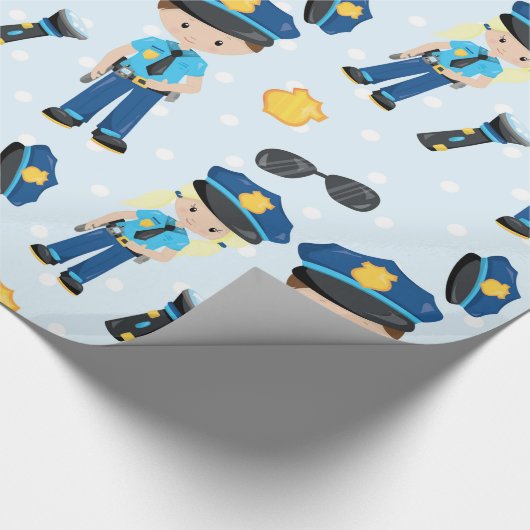 Politiepatroon Cadeaupapier (Hoek)