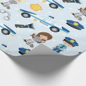 Politiepatroon Cadeaupapier (Hoek)