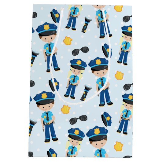 Politiepatroon Medium Cadeauzakje (Achterkant)