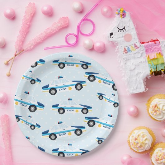 Politiepatroon Papieren Bordje (Feest)