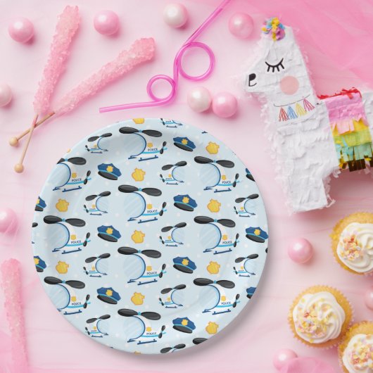 Politiepatroon Papieren Bordje (Feest)