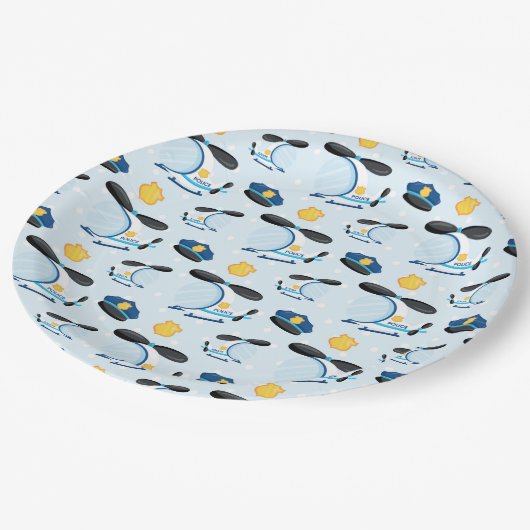 Politiepatroon Papieren Bordje (Gekanteld)