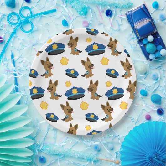 Politiepatroon Papieren Bordje (Feest)