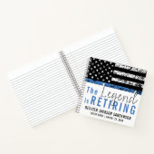 Politiepensioen Thin Blue Line Guest Book Notitieboek (Binnen)