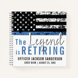 Politiepensioen Thin Blue Line Guest Book Notitieboek