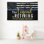 Politiepensioenfeest Handhaving Blauwe Lijn Spandoek (Insitu)