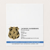 Politiepersoneel Wetshandhaving Logo Visitekaartje (Buitenkant ongevouwen)