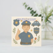 Politiepet Felicitatiekaart  Kaart (Staand voorkant)