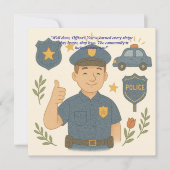 Politiepet Felicitatiekaart  Kaart (Voorkant)