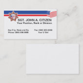 politierechtenkaart visitekaartje (Voorkant / Achterkant)