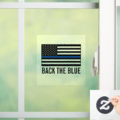 Politiesteun achter de blauwe dunne blauwe lijn raamsticker (Huis)