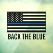 Politiesteun achter de blauwe dunne blauwe lijn raamsticker (Vel 3)