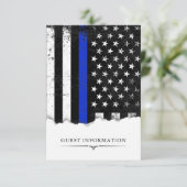 Politiestijl Amerikaanse vlag|Event Small Informatiekaartje (Staand voorkant)