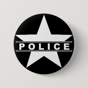 politiestrijdtekstafdeling badge law symbool ronde button 5,7 cm