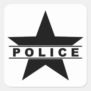 politiestrijdtekstafdeling badge law symbool vierkante sticker
