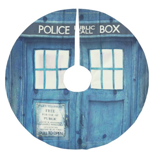  politietelefoon Openbare telefooncel Kerstboom Rok (Voorkant)