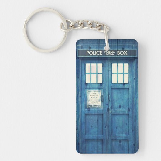 politietelefoon Openbare telefooncel Sleutelhanger (Voorkant)