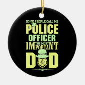 Politievader | Rechtshandhaving | VADERDAG Keramisch Ornament (Voorkant)