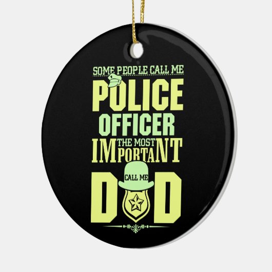 Politievader | Rechtshandhaving | VADERDAG Keramisch Ornament (Links)