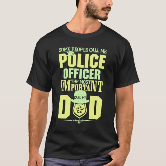 Politievader | Rechtshandhaving | VADERDAG T-shirt (Voorkant)