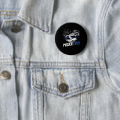 Politievader vader postpolitieman Cop Gif Ronde Button 5,7 Cm (In situ)