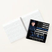 Politieverlof Thin Blue Line Foto Guest Book Notitieboek (Binnen)