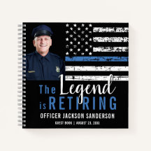 Politieverlof Thin Blue Line Foto Guest Book
