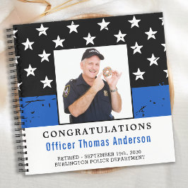 Politieverlof Thin Blue Line Foto Guest Book Notitieboek