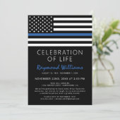 Politieviering van het leven | Dunne blauwe lijn Kaart (Staand voorkant)