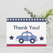 Politievoertuig/Cop Car Hero Dank u wel kaarten (Staand voorkant)