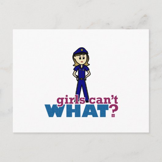 Politievrouw Briefkaart (Voorkant)