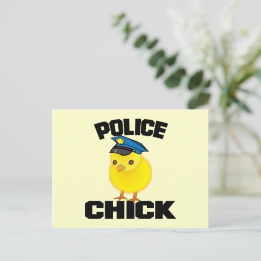 Politievrouw Briefkaart (Staand voorkant)