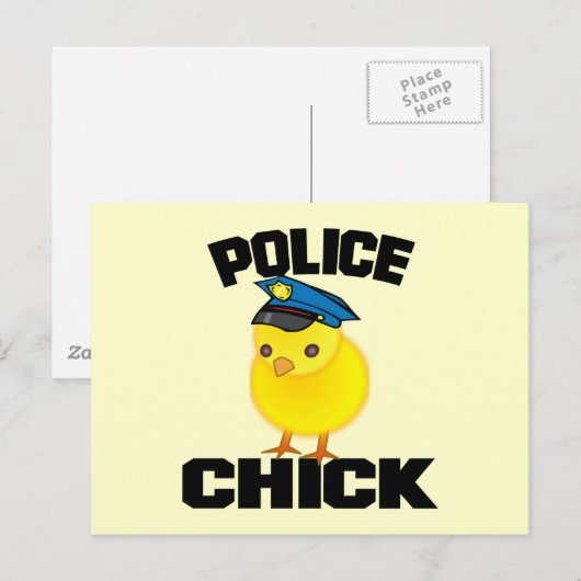 Politievrouw Briefkaart (Voorkant / Achterkant)