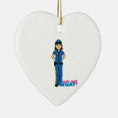 Politievrouw - Gemiddeld Keramisch Ornament (Rechts)