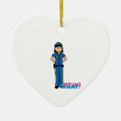 Politievrouw - Gemiddeld Keramisch Ornament (Voorkant)