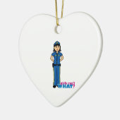 Politievrouw - Gemiddeld Keramisch Ornament (Links)