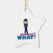 Politievrouw Keramisch Ornament (Links)