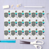 Politievrouw met decoratief weefselpapier tissuepapier (Craft)